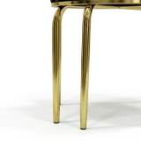 Marmeren eettafel – gouden frame detail van de zwarte eettafel