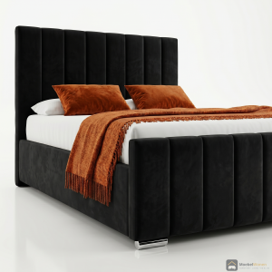 Paneelbed met opbergruimte kopen – fluwelen paneelbed met matras en opbergruimte